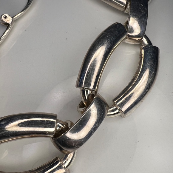 Vintage Grossé Germany Dior Bracelet 925 Silver Heavy Chain Link 1973 - Picture 10 of 14